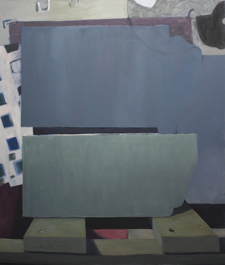 Resting Obstruction, 2015, oil on canvas, 84" x 72”
